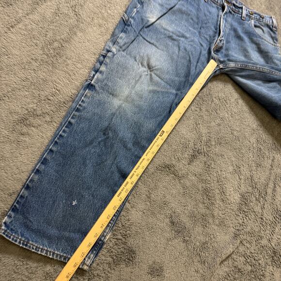 PRISON BLUES PRSN BLU Distressed Denim Jeans Mens 40x30 USA Suspender Buttons - Picture 6 of 10